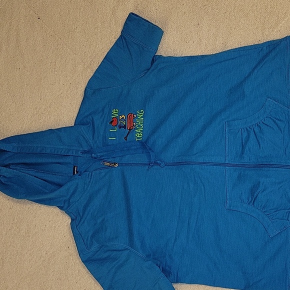 Basic Editions Jackets & Blazers - Women's XL Hoodie short sleeve